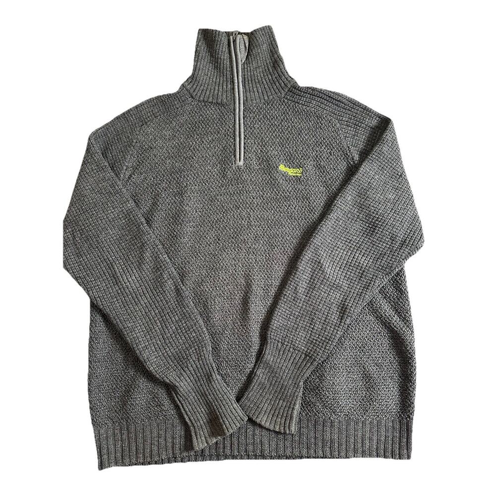 Bergans of Norway Men's Gray Ulriken Quarter Zip Sweater Size XXL